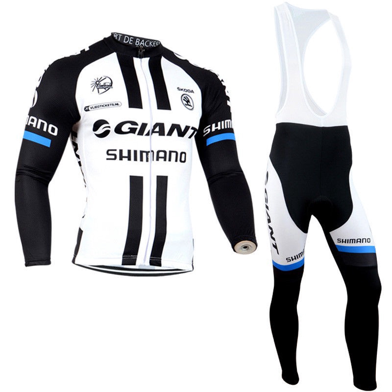 Long Cycling Jersey Set Giant Bike Team Racing Cycling Clothing Road