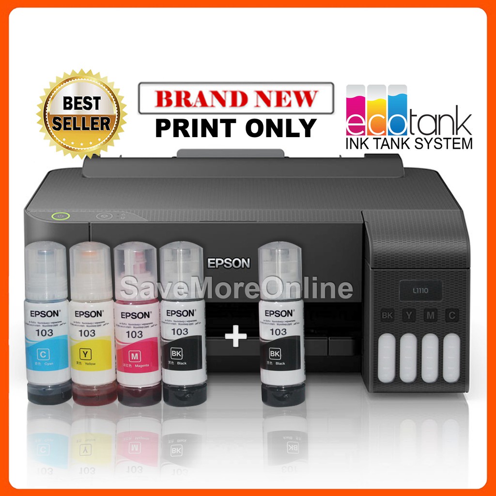 EPSON L1110 Printer with Original ink and Eco Tank/CiS Continuous ink