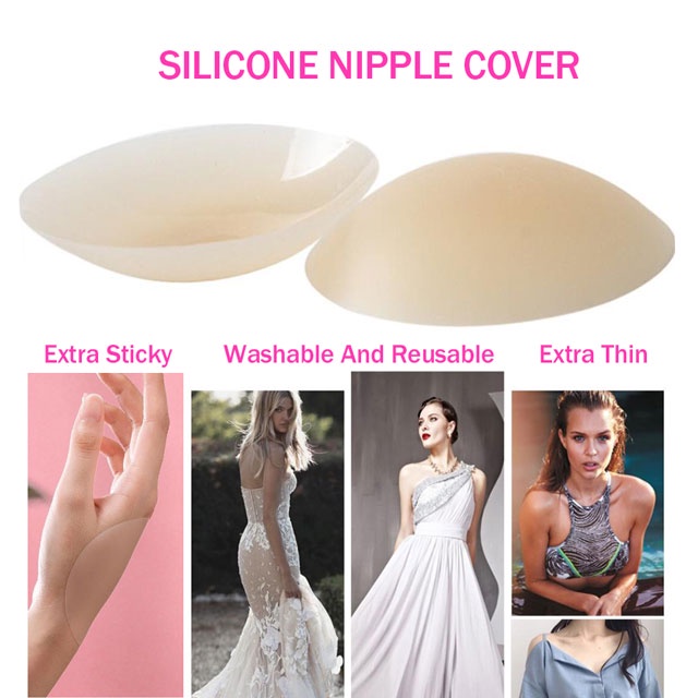 Silicon Nipple Pad, Women Antidew Point Nipple Cover Solid Silicone