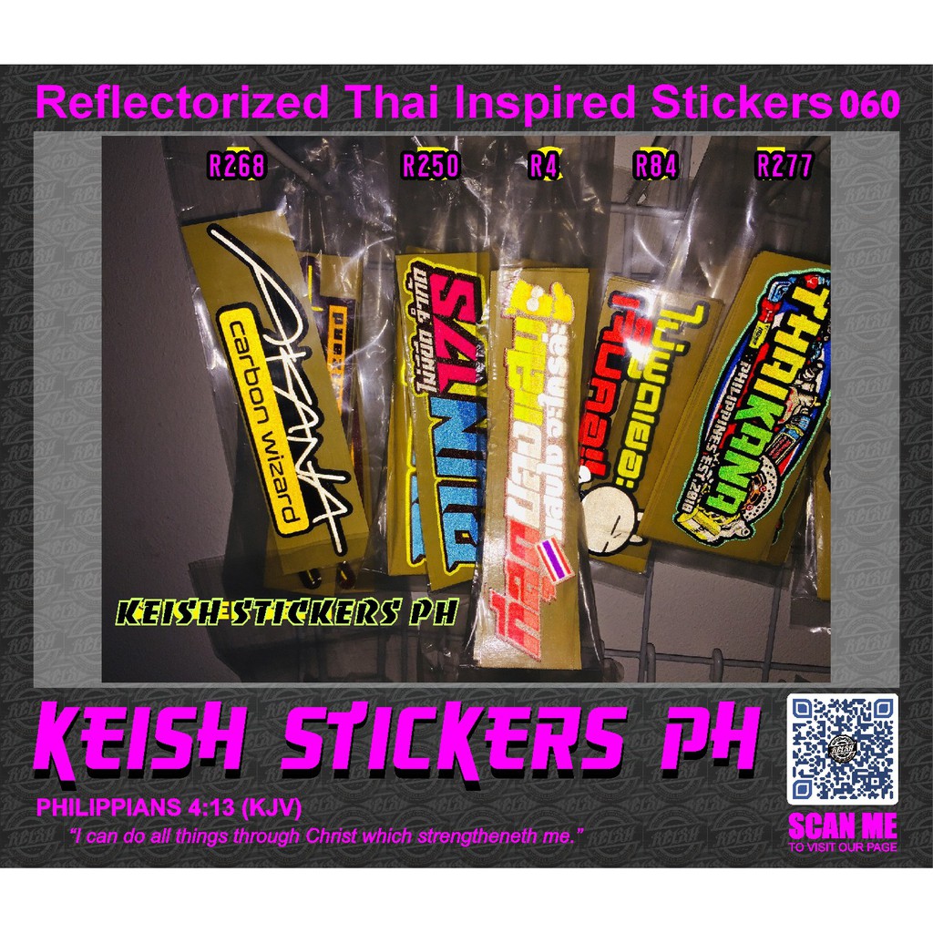 Thai Inspired Reflectorized Stickers 060 Shopee Philippines