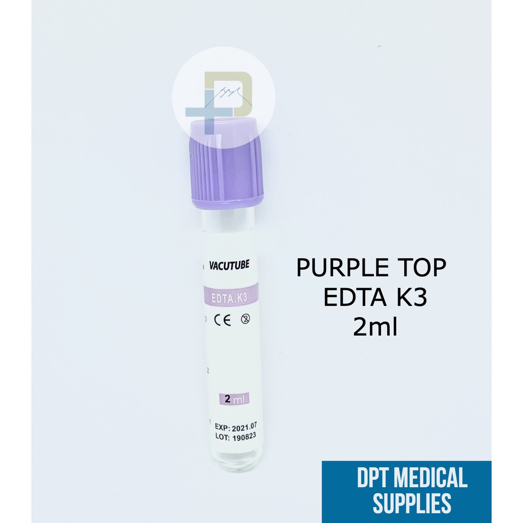 Test Tube Purple Top EDTA K3 2ML per piece Shopee Philippines