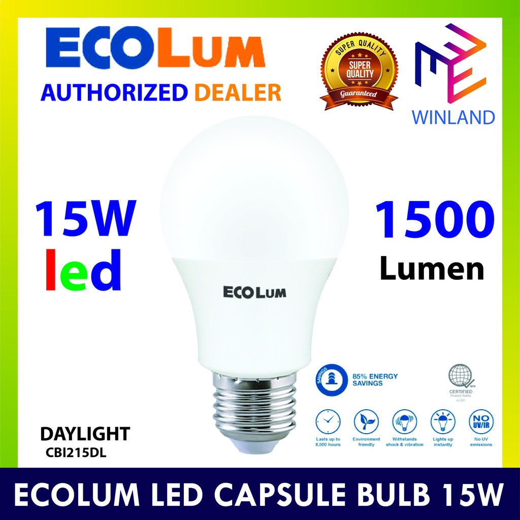 Firefly Ecolum Super Bright Power Saving LED Light Bulb 15 Watts