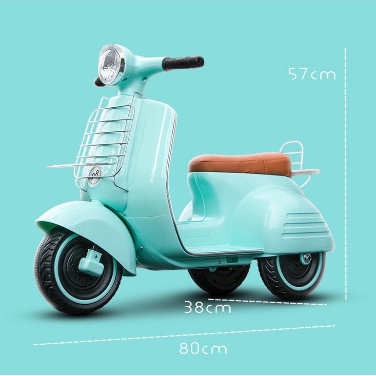 mini vespa Motor Bike for Kids Ride on Vintage Rechargeable Motorcycle