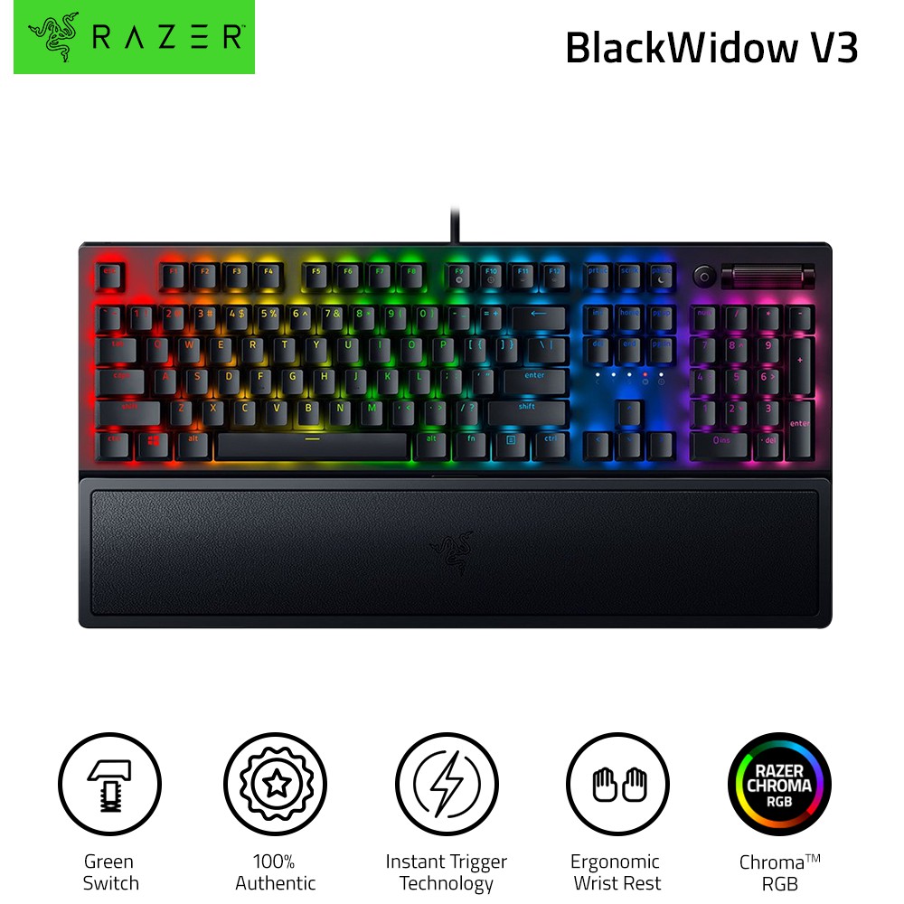 Razer BlackWidow V3 Mechanical Gaming Keyboard Chroma RGB Doubleshot ABS Keycaps BeeCost