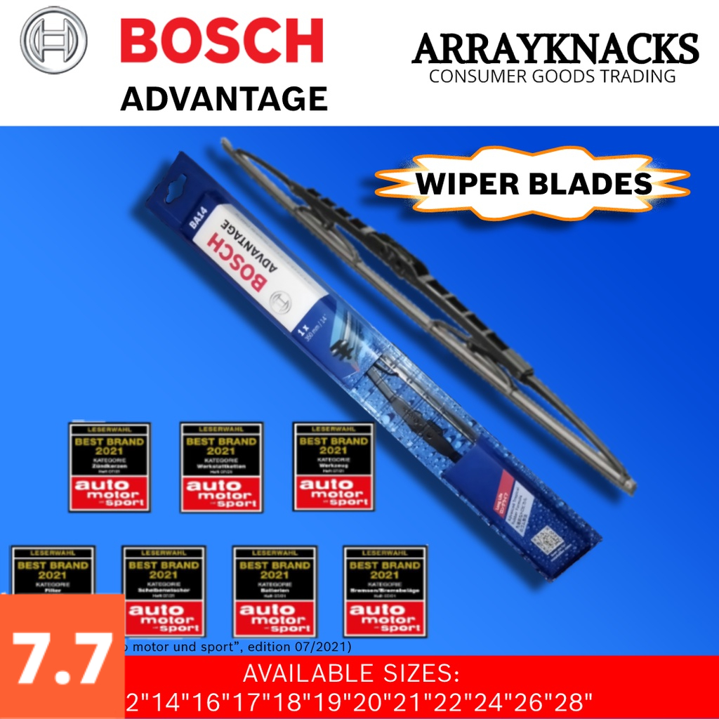 BOSCH ADVANTAGE WIPER BLADE CONVENTIONAL WIPERS Shopee Philippines