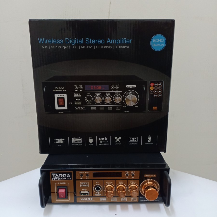 Wholesale digital karaoke power ampli / targa amplifier D16 Shopee