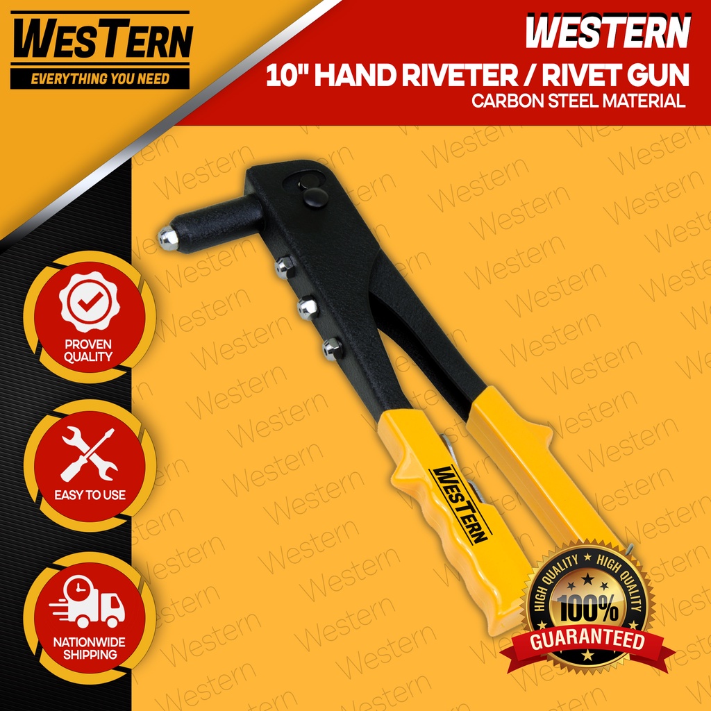 WESTERN 10" Hand Riveter / Rivet Gun Carbon Steel Material Shopee