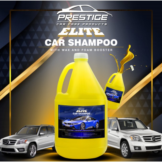 Prestige ELITE Car Shampoo w/ Wax and Foam Booster 1 GALLON Shopee