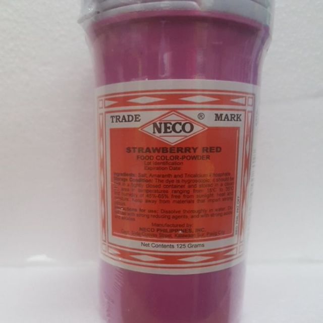 Neco Strawberry Red(food colorpowder)125g Shopee Philippines