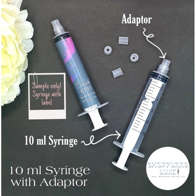 10 ml Plastic Syringe with Adaptor for Perfume Decanting/Dispensing