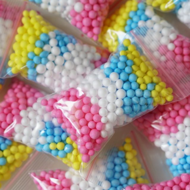 Foam Beads Marshmallow Slime Color Combination Styro Styrofoam Balls