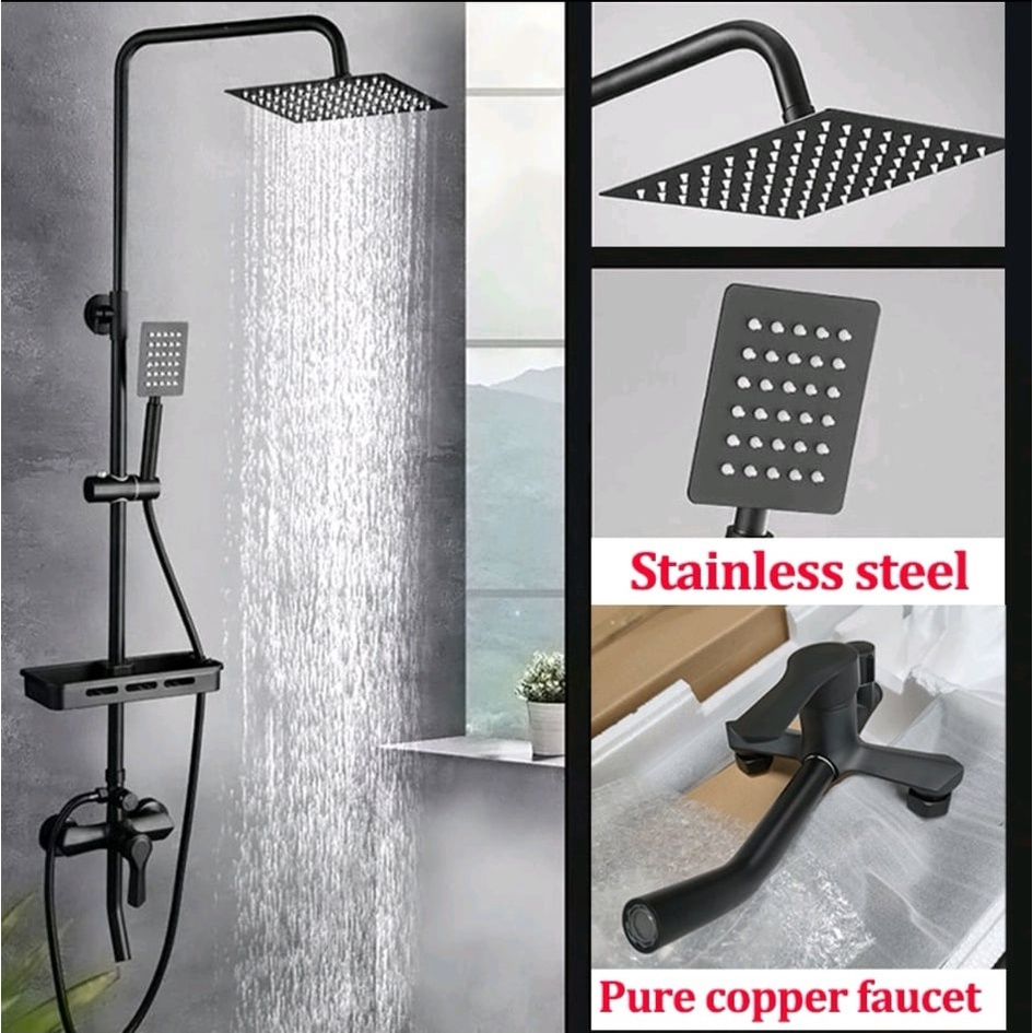 HN Rainfall Shower Set Stainless Steel Cold&Hot Bathroom Shower with
