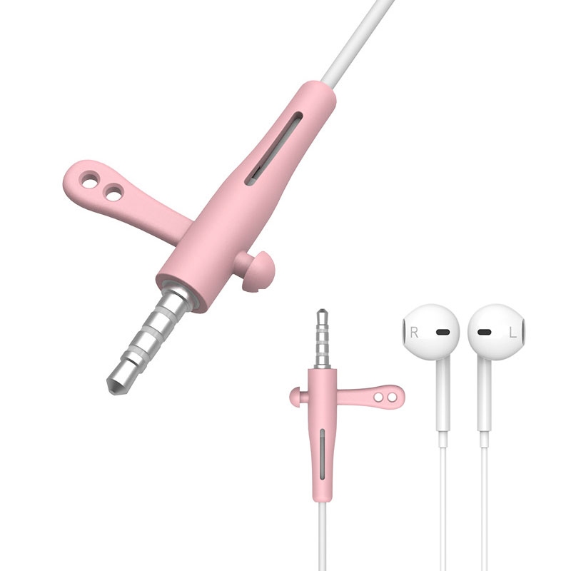 2 Pcs 3.5mm Earphone Protector Silicone Headphone Cable Cover Anti