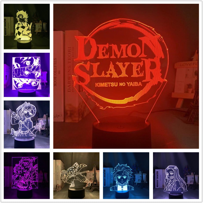 Demon Slayer LED Night Light Tanjirou Nezuko Zenitsu Touch Remote