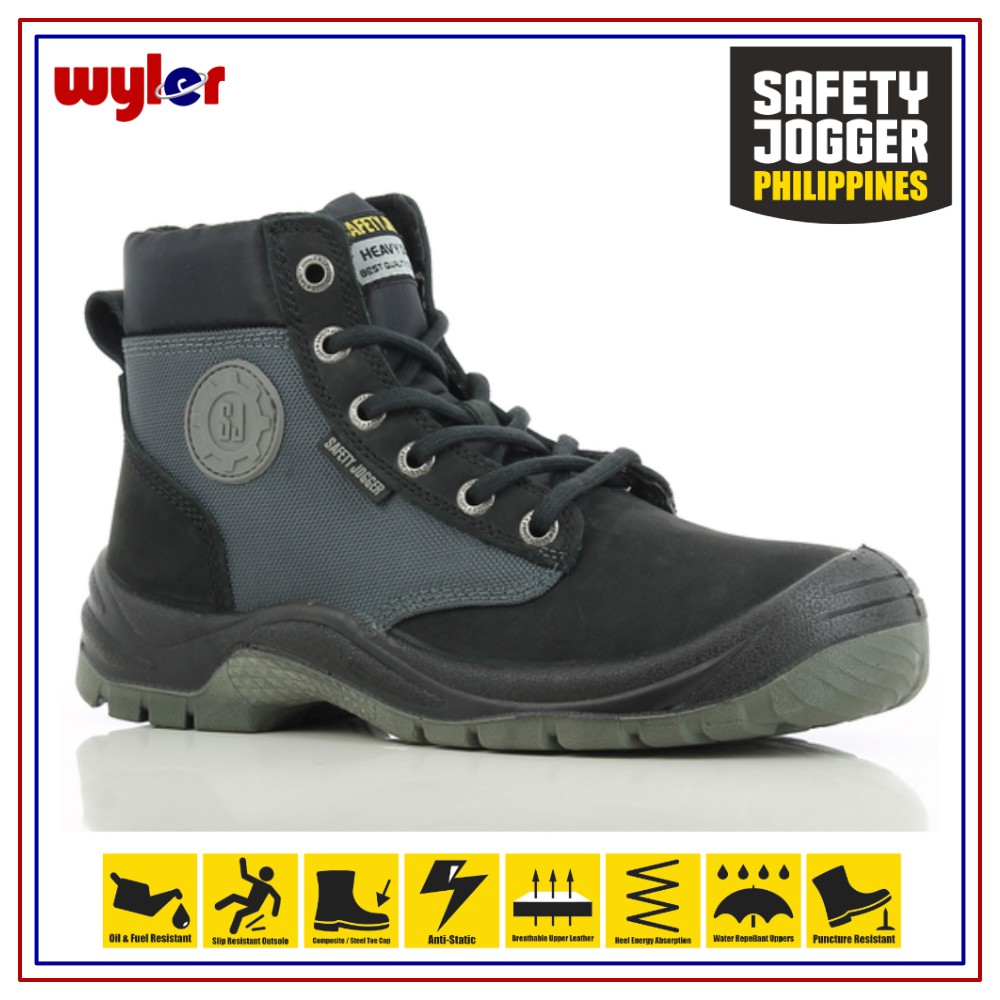Safety Jogger Dakar Black S3 High Cut Safety Shoes Work Boots Safety Footwear Toecap Shoes