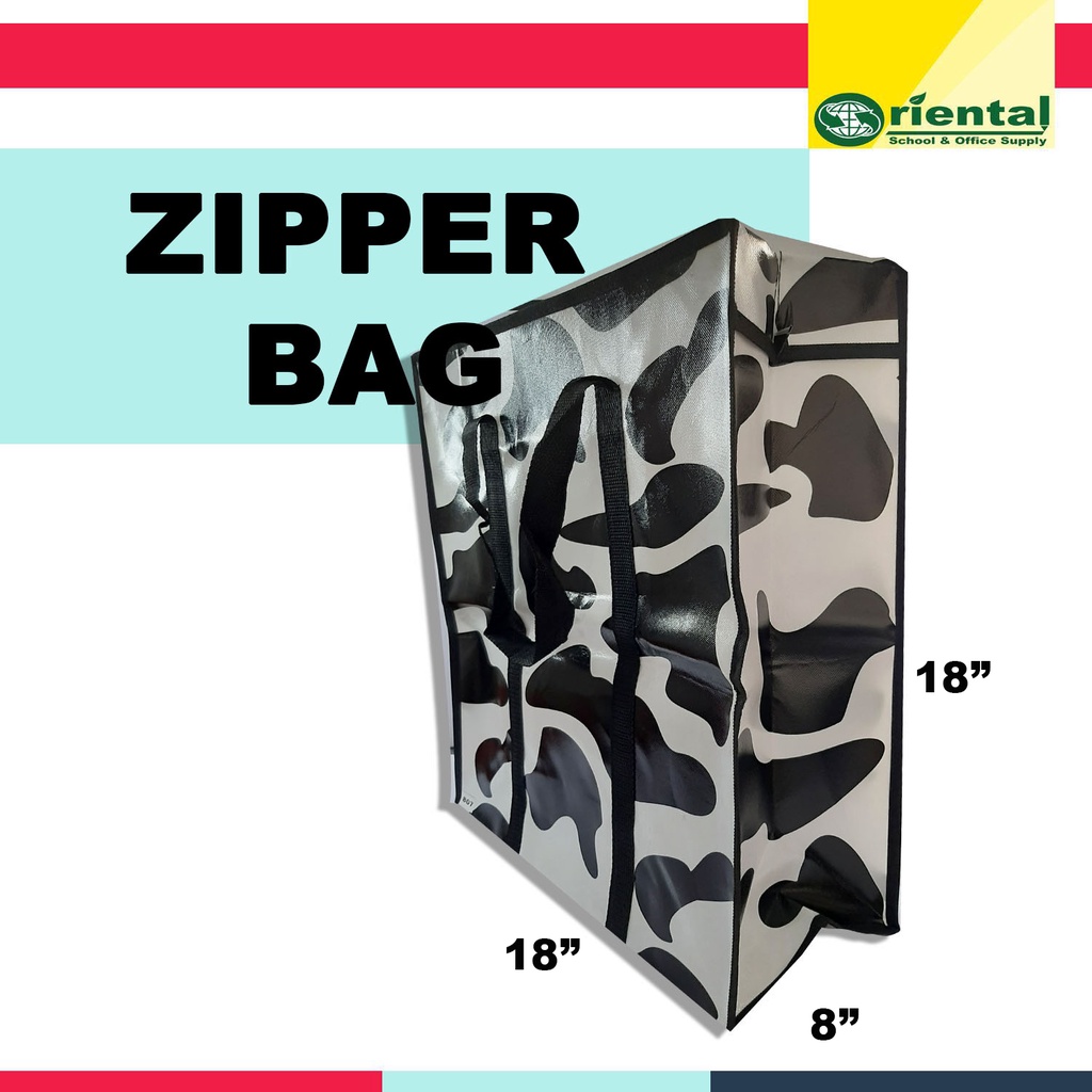 807 Sako Bag w/ Zipper 18x8x18in Character Colored Glossy Plastic Bag Same Color Designs May