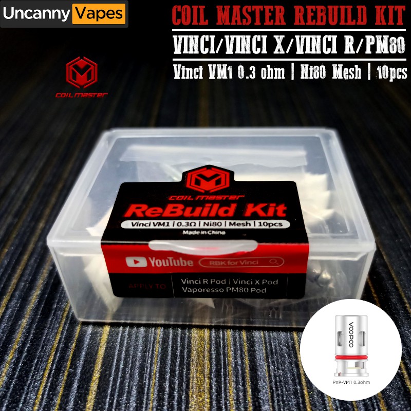 Pnpvm1 0.3 ohm coil master rbk rebuild kit diy for voopoo vinci x
