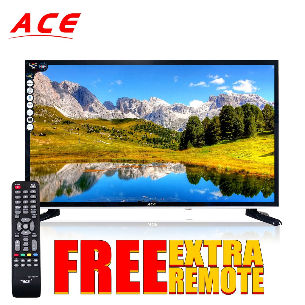 ACE 32 GlassSlim HD Smart LED TV DN2 with extra remote Shopee