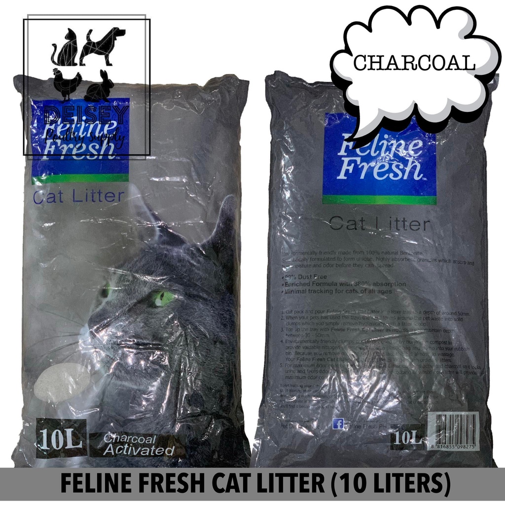 FELINE FRESH CAT LITTER CHARCOAL SCENT CAT SAND (10 LITERS) Shopee Philippines