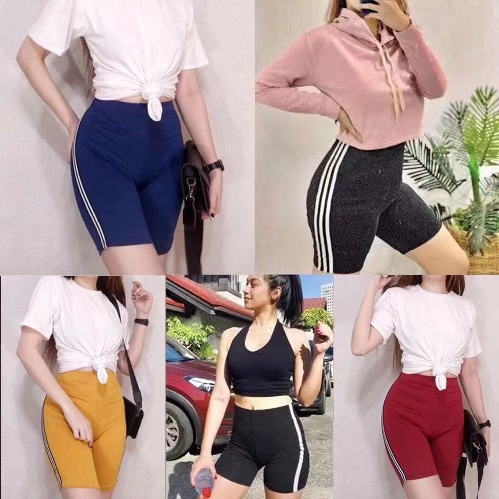 Biker Shorts Track Short Stretchable Highwaist Cycling Short Shopee