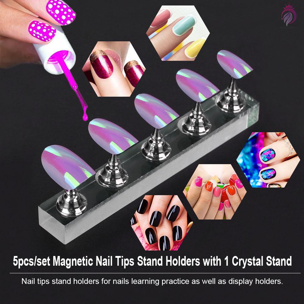 [Ready Stock] Transparent Acrylic Nail Holder False Nail Stand Manicure