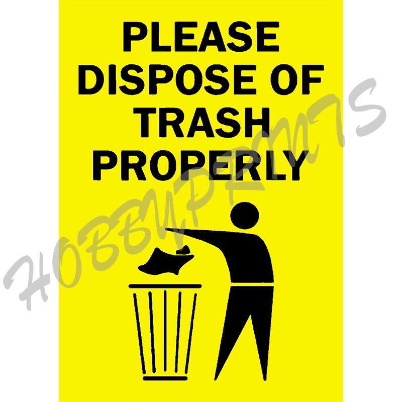 Laminated Signages Trash Signage Sign Boards Shopee Philippines