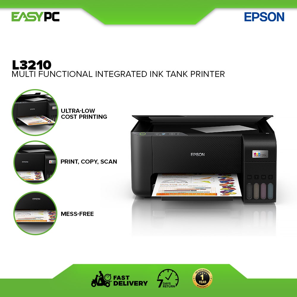 Epson L3210 Multi Functional Integrated Ink Tank Printer, Epson Micro