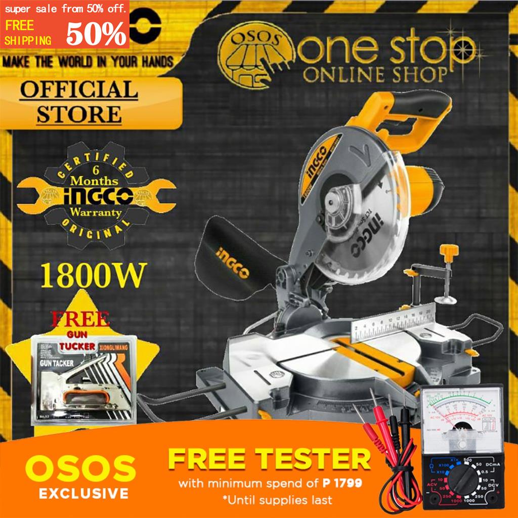 INGCO Original Industrial Miter Saw Mitre Saw 10" BMS18007 1800W with