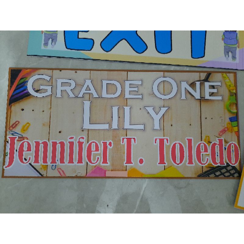 Teacher's Name CLASSROOM DOOR DECOR Laminated A4 size Shopee Philippines