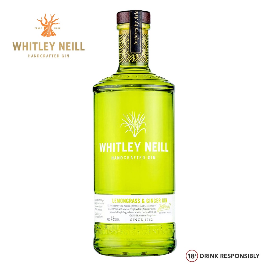 Whitley Neill Lemongrass and Ginger Gin 43, United Kingdom 700ml