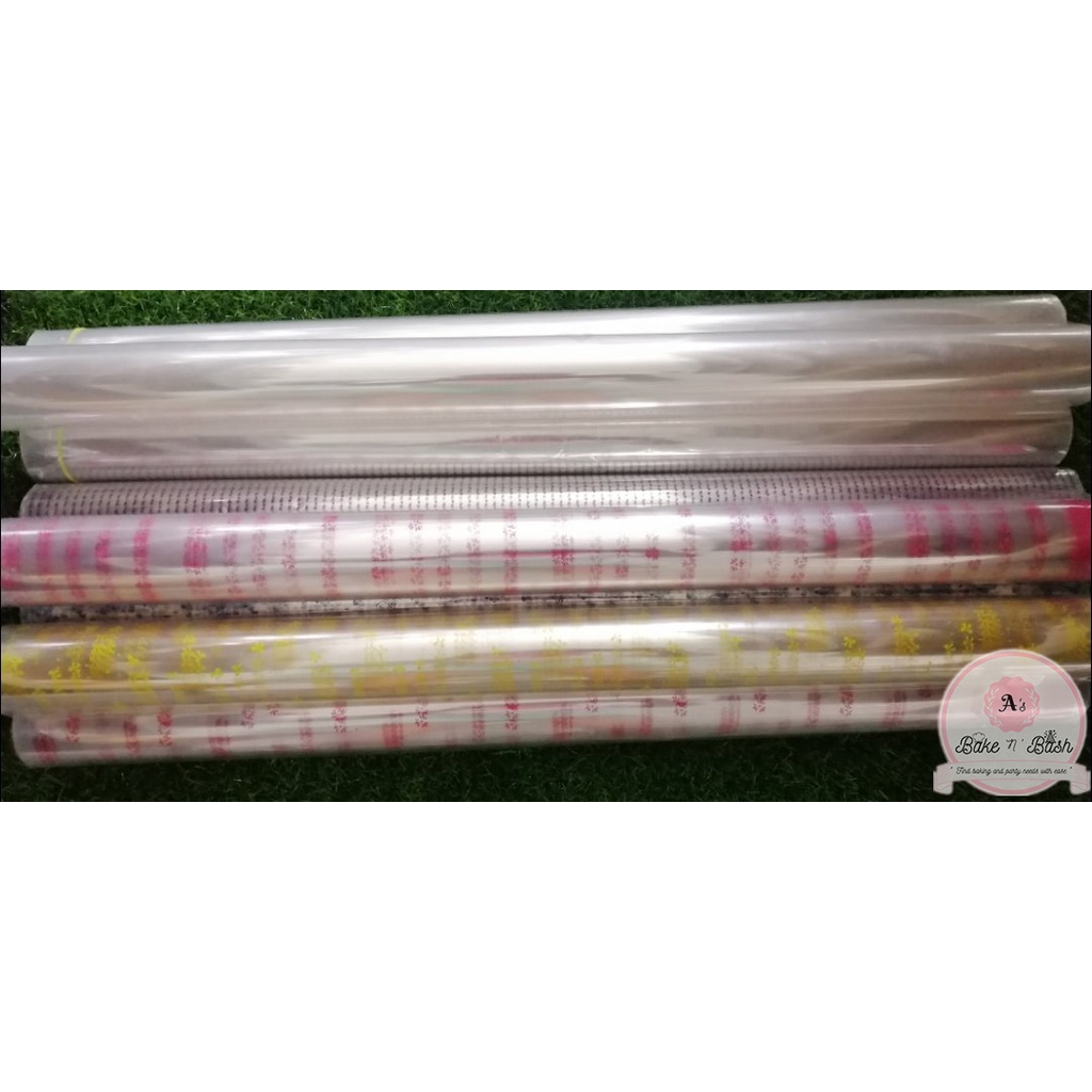 Cello Sheet Cellophane Sheet Plain Printed 1roll Asbakenbash Shopee