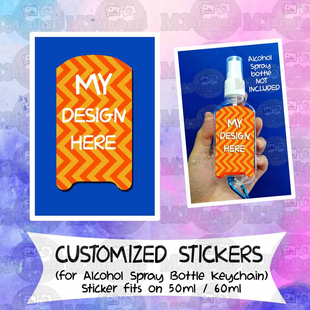 STICKERS/PACKAGING/ For Alcohol Spray Keychain 12PCS (BOTTLE NOT