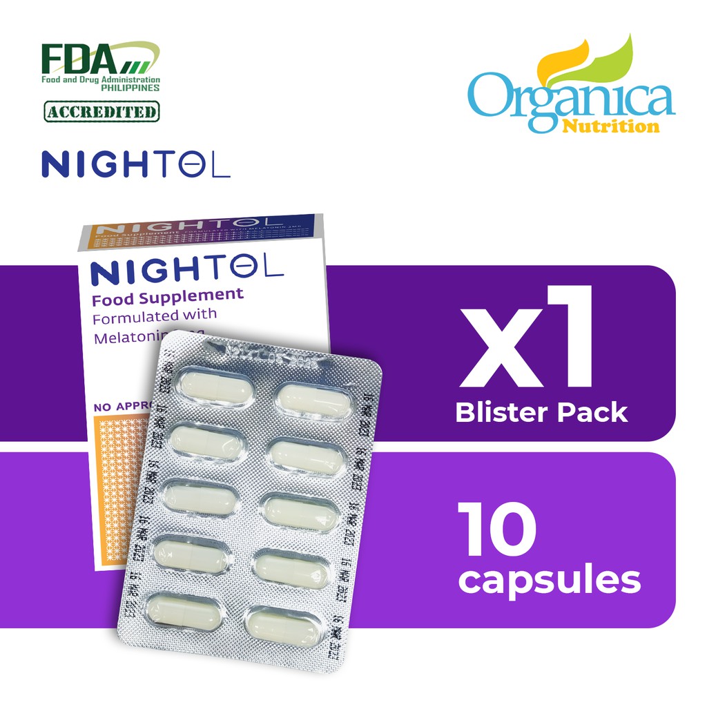 Nightol Melatonin Sleepaid Supplement (10 Capsules) Shopee Philippines