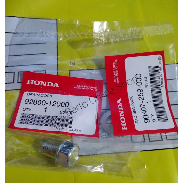 HONDA 100 Original Drain Plug Bolt 17mm Head Size BEAT, CLICK, PCX