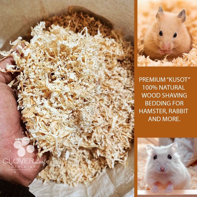 Premium KUSOT 100 Natural Wood Shaving Bedding for Hamster Rabbit and