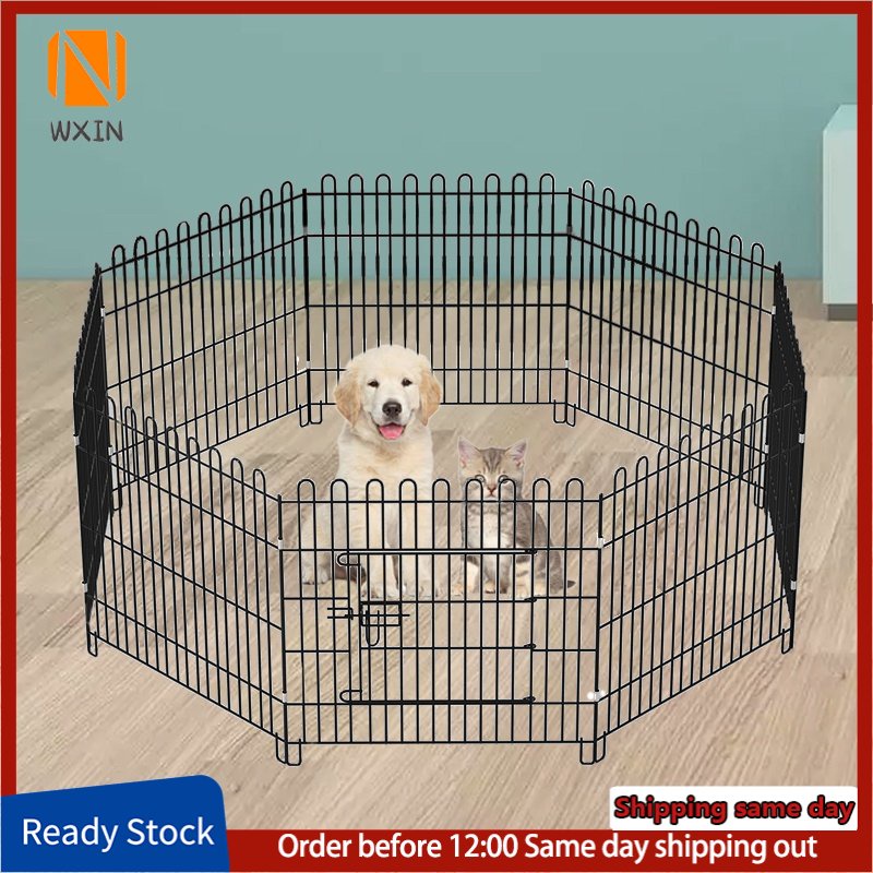 Dog Playpen Fence 6 or 8 or 10 Panels 60x60cm 2FT for Dog Cage Pet