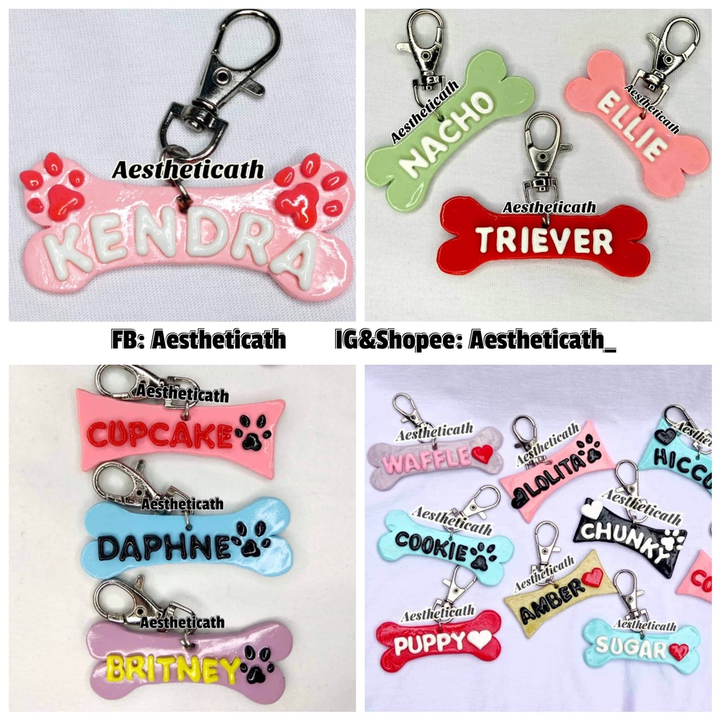 Dog Tag / Cat Tag / 3D letters design pet tag (By Aestheticath