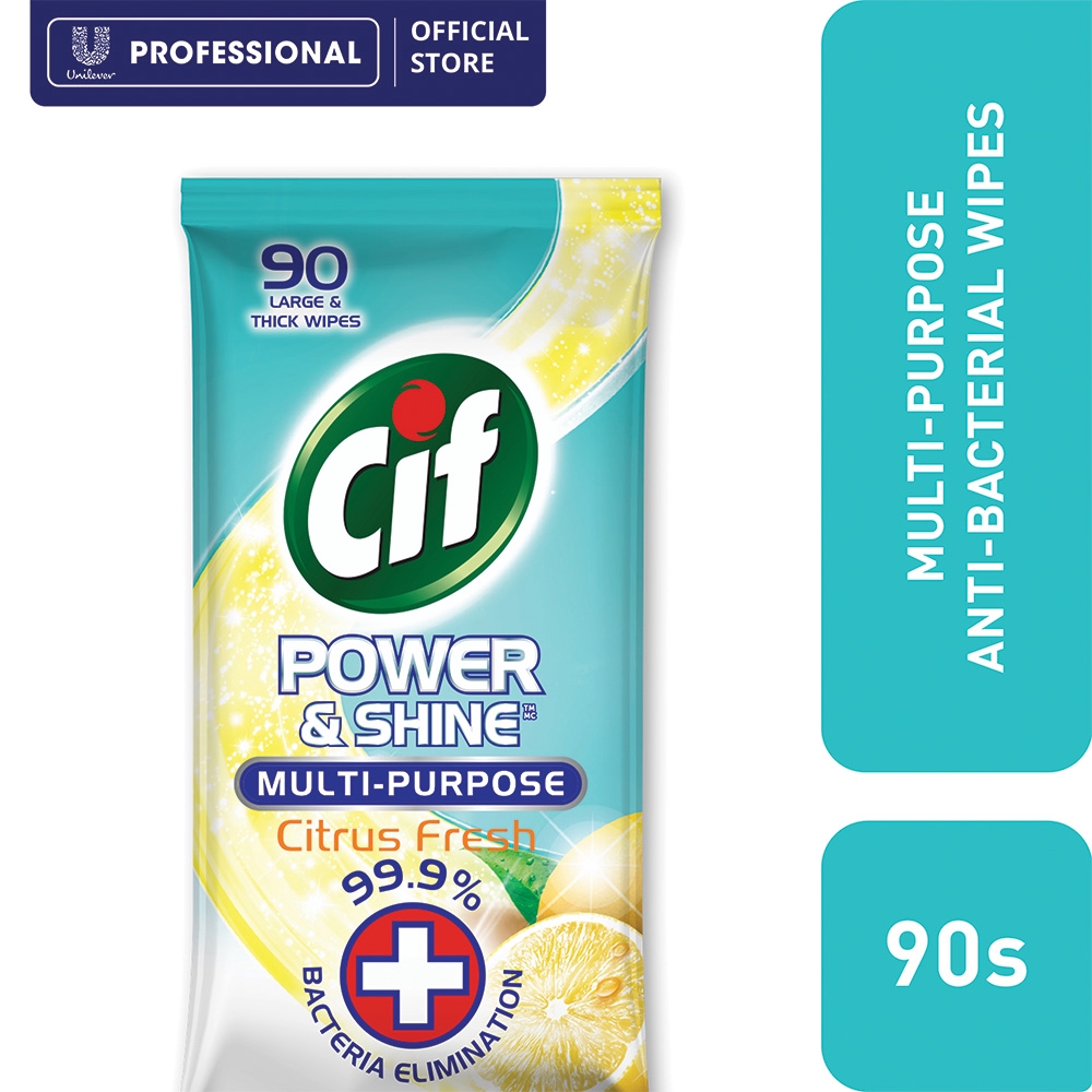 Cif Antibacterial MultiPurpose Wipes 90s Shopee Philippines