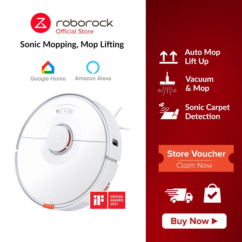 N95H Roborock S7 Robot Vacuum UltraSonics Mopping, Vacuum & Mop Robotic