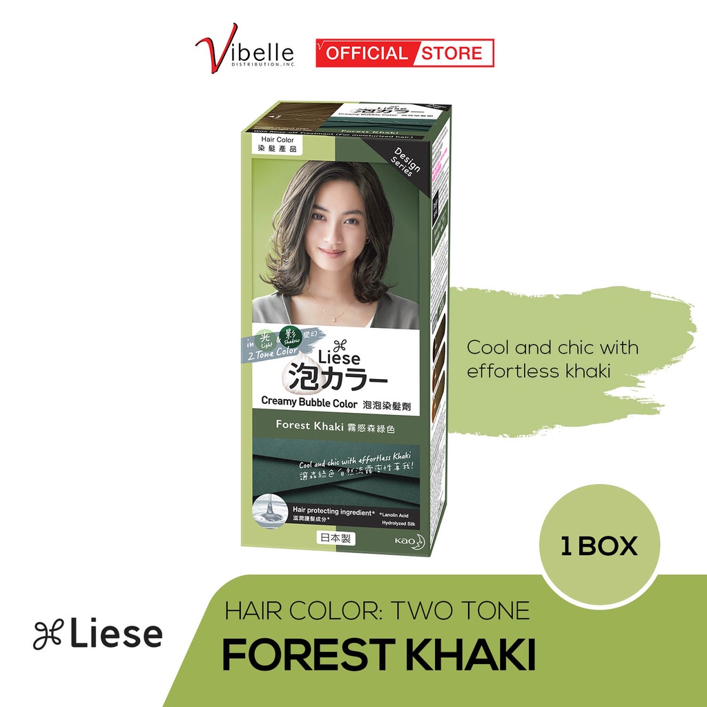 Liese Creamy Bubble Hair Color (Forest Khaki) Shopee Philippines