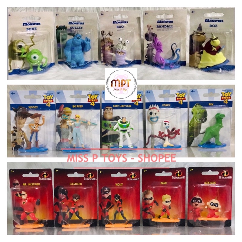 DISNEY PIXAR Mini Figures Set Monster Inc., Toy Story 4, The