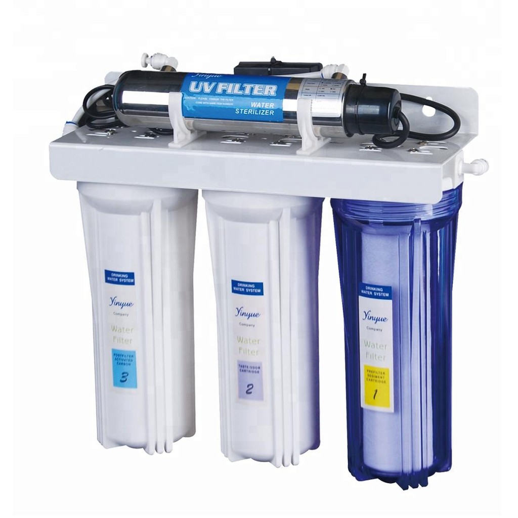 3 Stage Faucet Water Filter with UV Light Sediment Filter Water