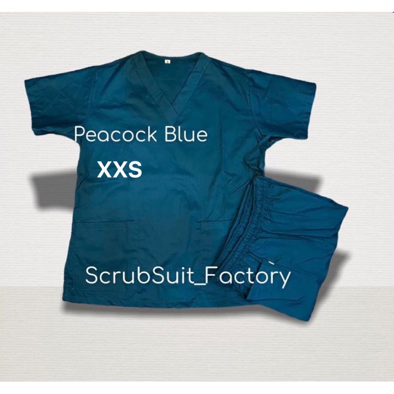 XXS Scrub Suit Lhacos Cotton SET Plain Vneck Shopee Philippines