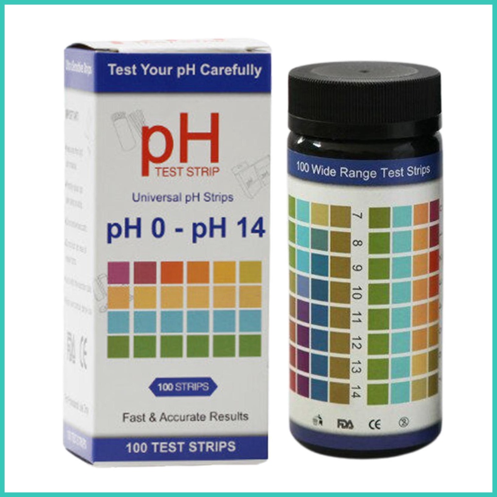 pH Test Strips 100 PH Stips Litmus Paper Testing Kit 014 Universal pH