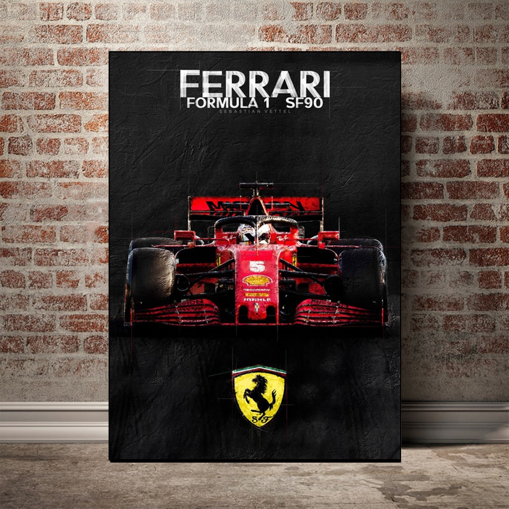 Room decoration SEBASTIAN VETTEL Racing car poster Vintage Car Poster