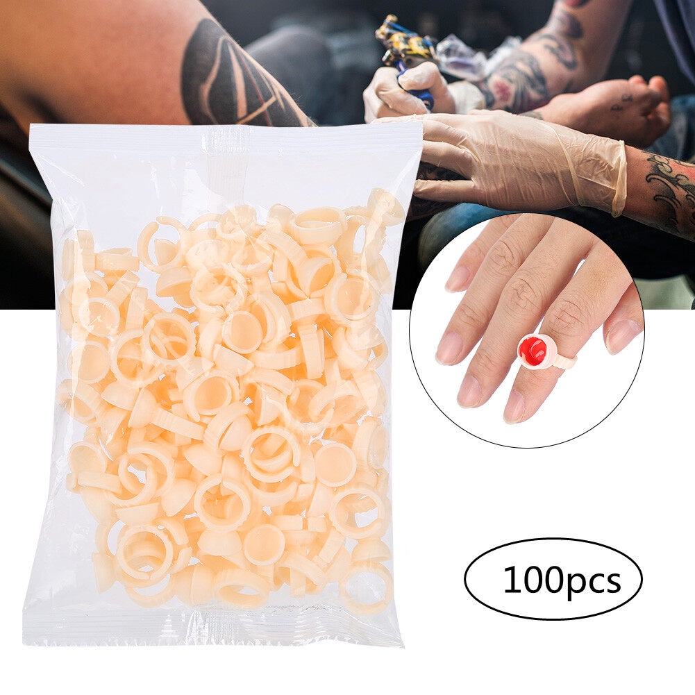 Tattoo Ink Caps Cups ,100 pcs Disposable , Pigment For Tattooing