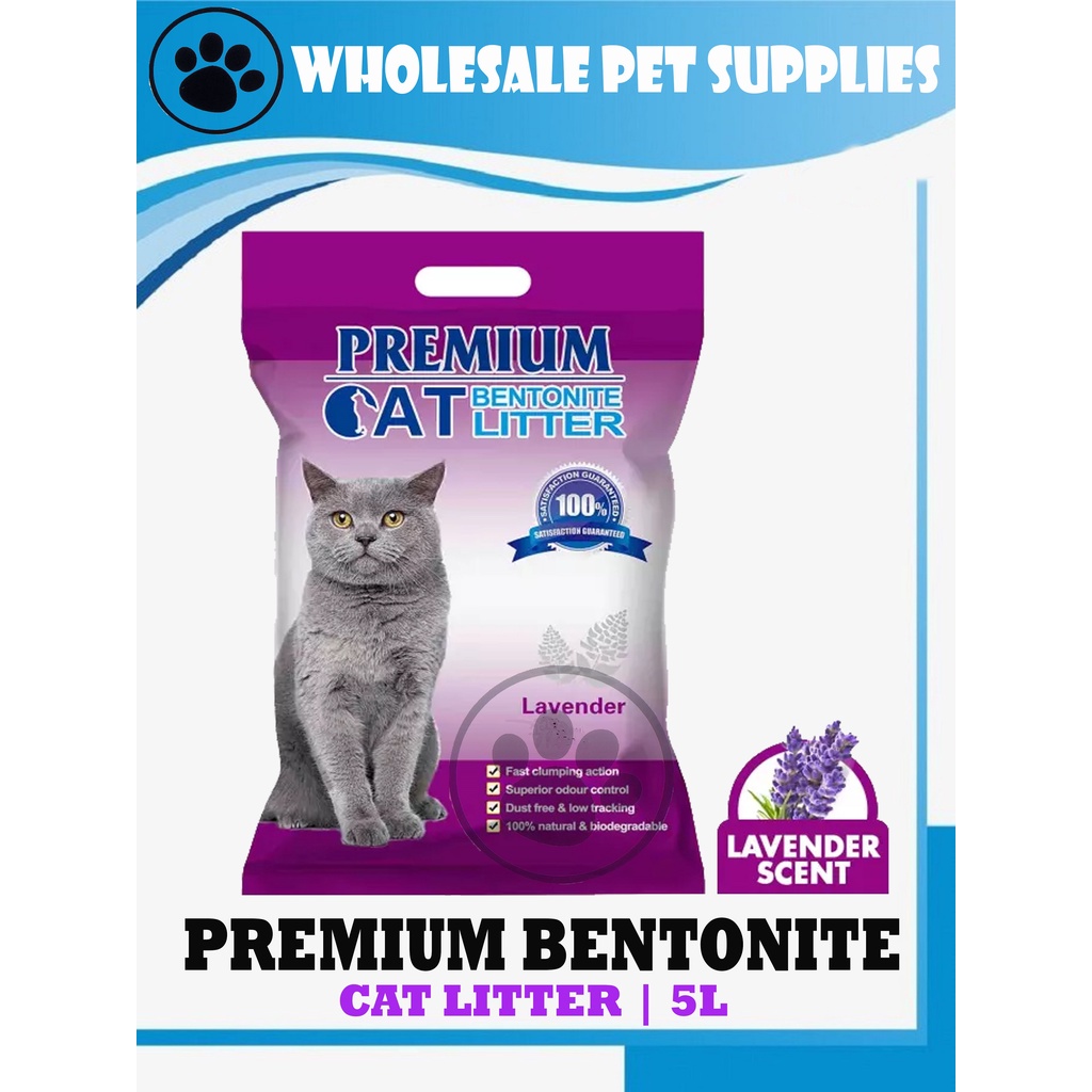 Premium Bentonite Cat Litter LAVENDER Scent 5L Shopee Philippines