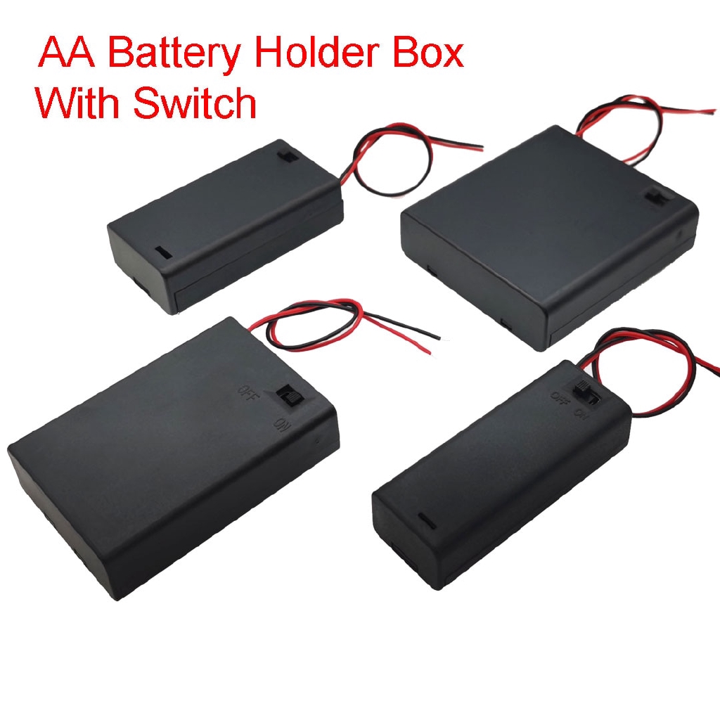 DIY 1/2/3/4 Slot AA Battery Holder Box Case AA Battery Holder Box Case