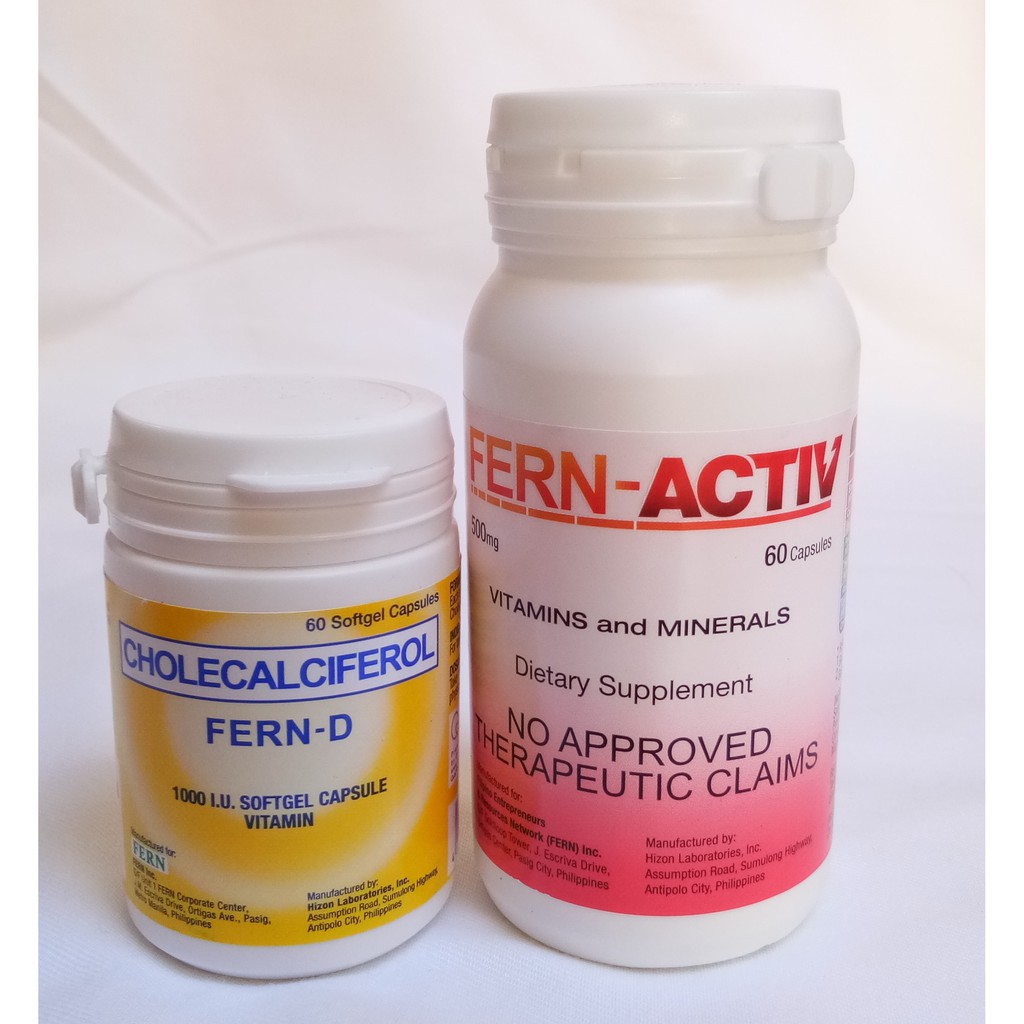 Authentic fern D (60 softgel) and Fern Active (60 capsule) Shopee