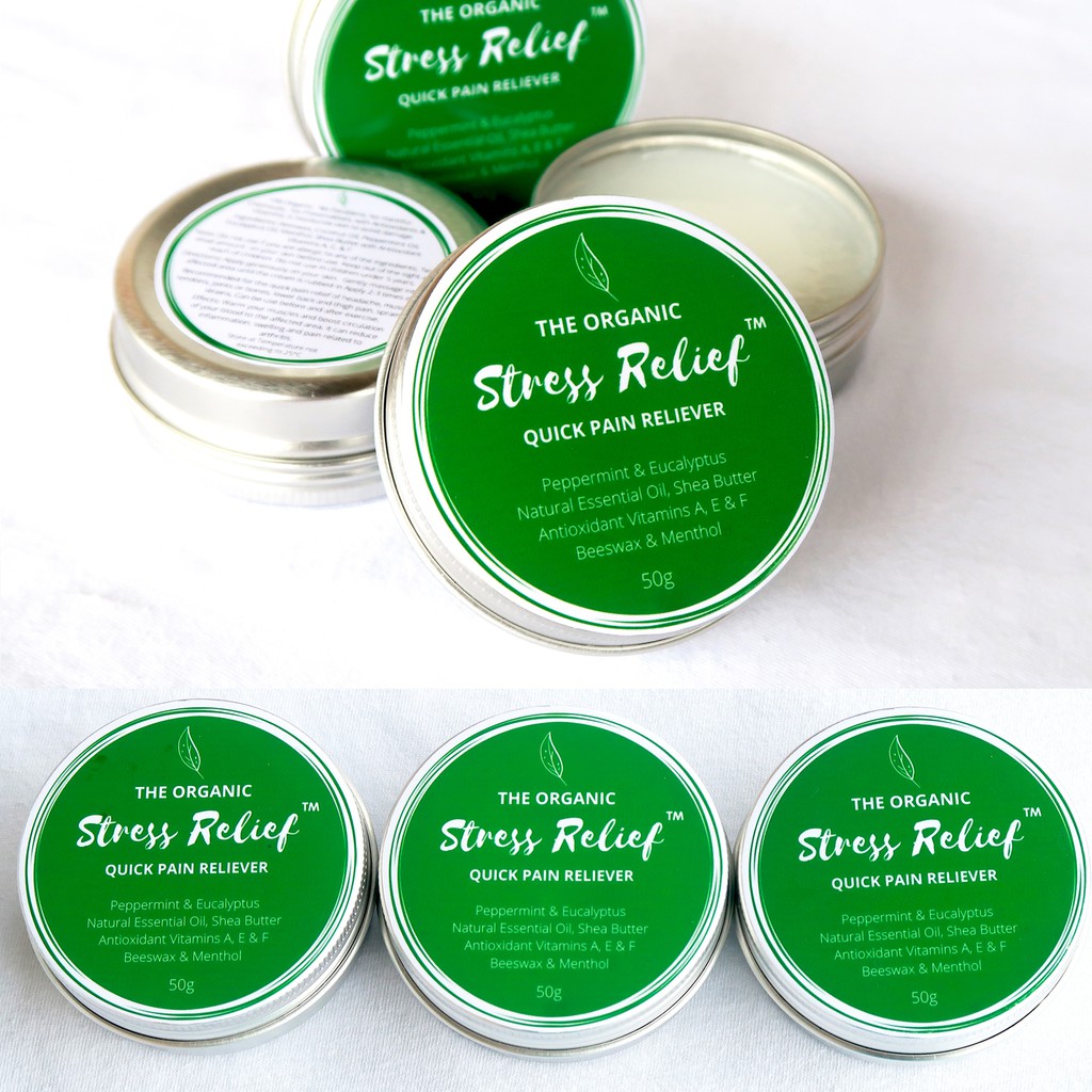 The Organic Aromatherapy Stress Relief Rub Peppermint Eucalyptus 50g